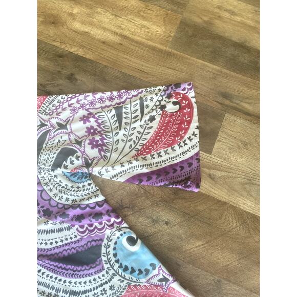 Susan Graver Paisley Round Neck Bell Sleeve Top Womens 1X - Picture 8 of 9